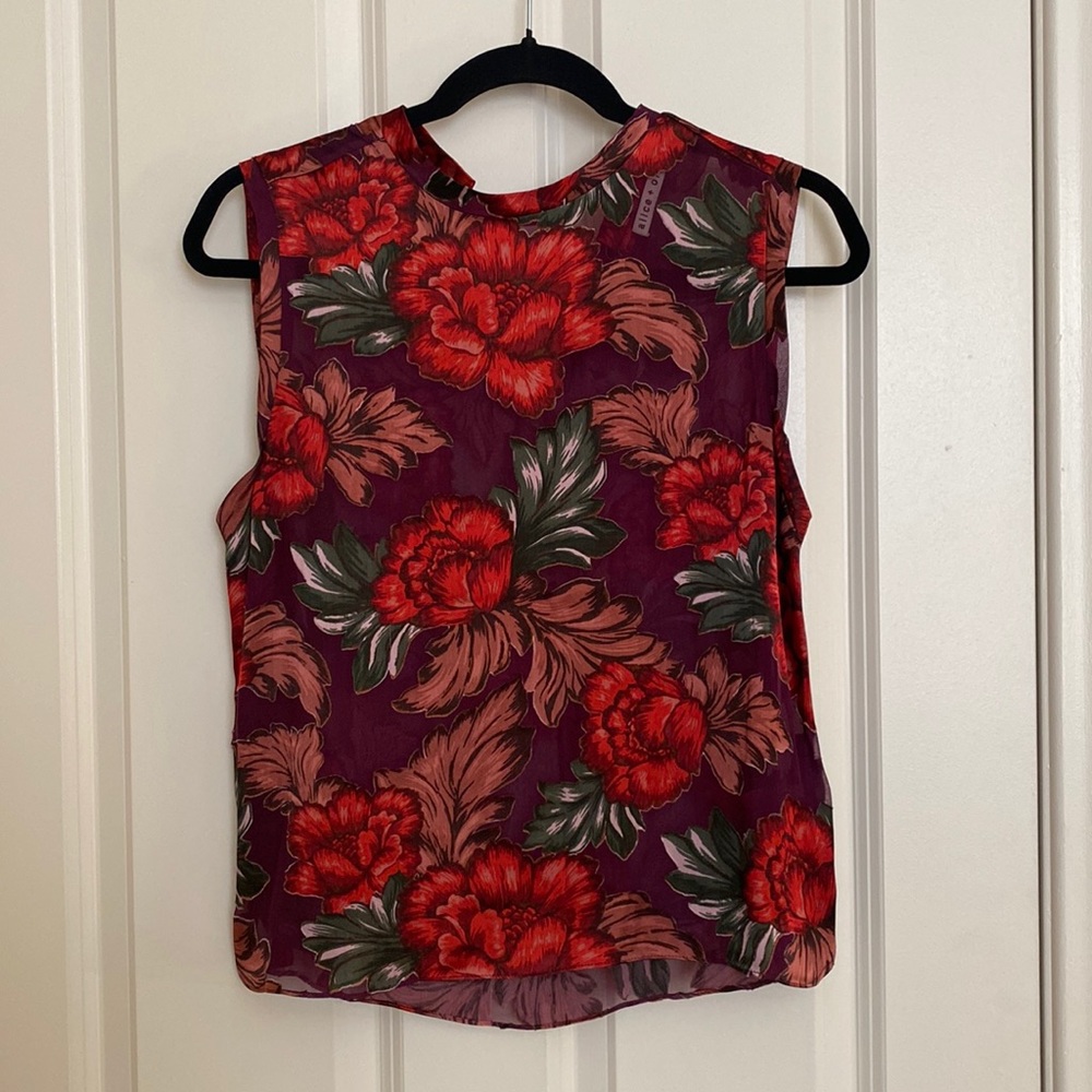 Alice + Olivia Dane Top, Midnight Bouquet